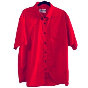 DIXXON Red Short Sleeve Performance Bamboo Series Button Down Shirt 2X